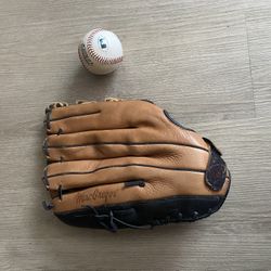 Rawlings Baseball Glove Mitt And Mlb Baseball 