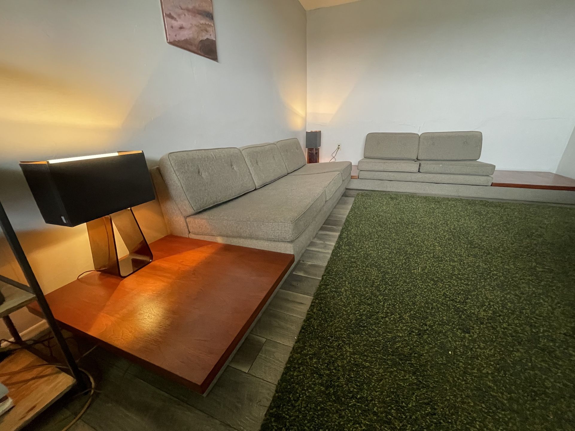 Vintage Mid Century Modular Platform Sofa