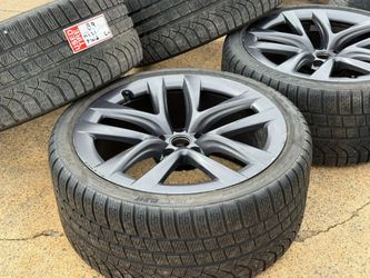 FREE DELVIERY - 2023 TESLA MODEL S PLAID ARACHNID RIMS SNOW TIRES PIRELLI 90% 265/35/21 295/30/21