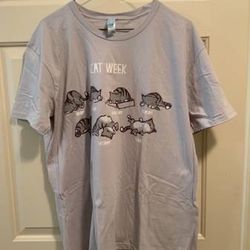 Gray Cat Week Tshirt XL