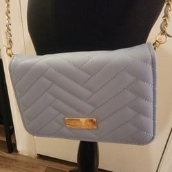 BEBE Womens Small Crossbody/Shoulder Pale Blue Bag