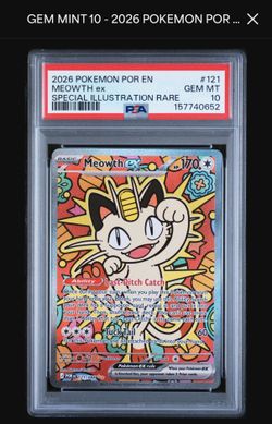 Psa 10 meowth ex SIR perfect order