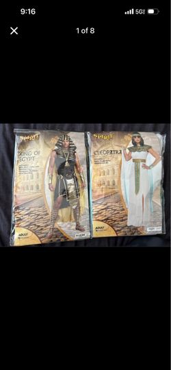 Spirit Halloween - Egyptian Costume Set – Cleopatra + King of Egypt (Adult Sizes)