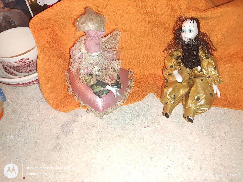 Vintage Porcelain Masquerade Dolls 
