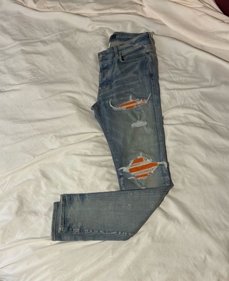 Amiri mx1 Orange Patch SIZE 32 NO TRADES
