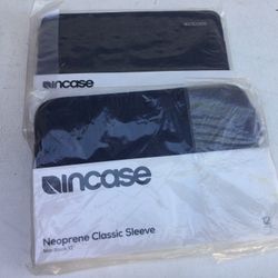 (2 Soft Cases) Soft Carry Cases Neoprene Classic Sleeve. Blue Sleeve Case With Zippers. For 12” MacBook Or iPad/ Tablet 