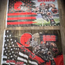 Used Browns Flags Size 3ftx5ft 