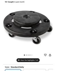 Rubbermaid brute garbage can Wheels Dolly 