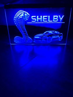SHELBY LED NEON BLUE LIGHT SIGN 8x12