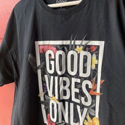 #mens #shirt #xl #goid Vibes Only #flowers # Gray #new