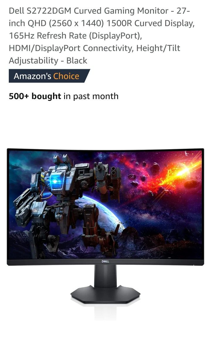Dell S2722DGM Curved Gaming Monitor