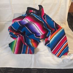 Vibrant Color Hogh Quality Hand Sewn Poncho 