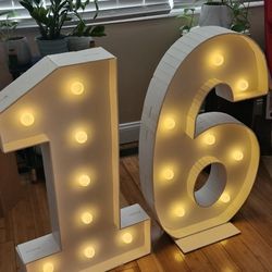 Marquee Numer 1 One 3 Feet Tall