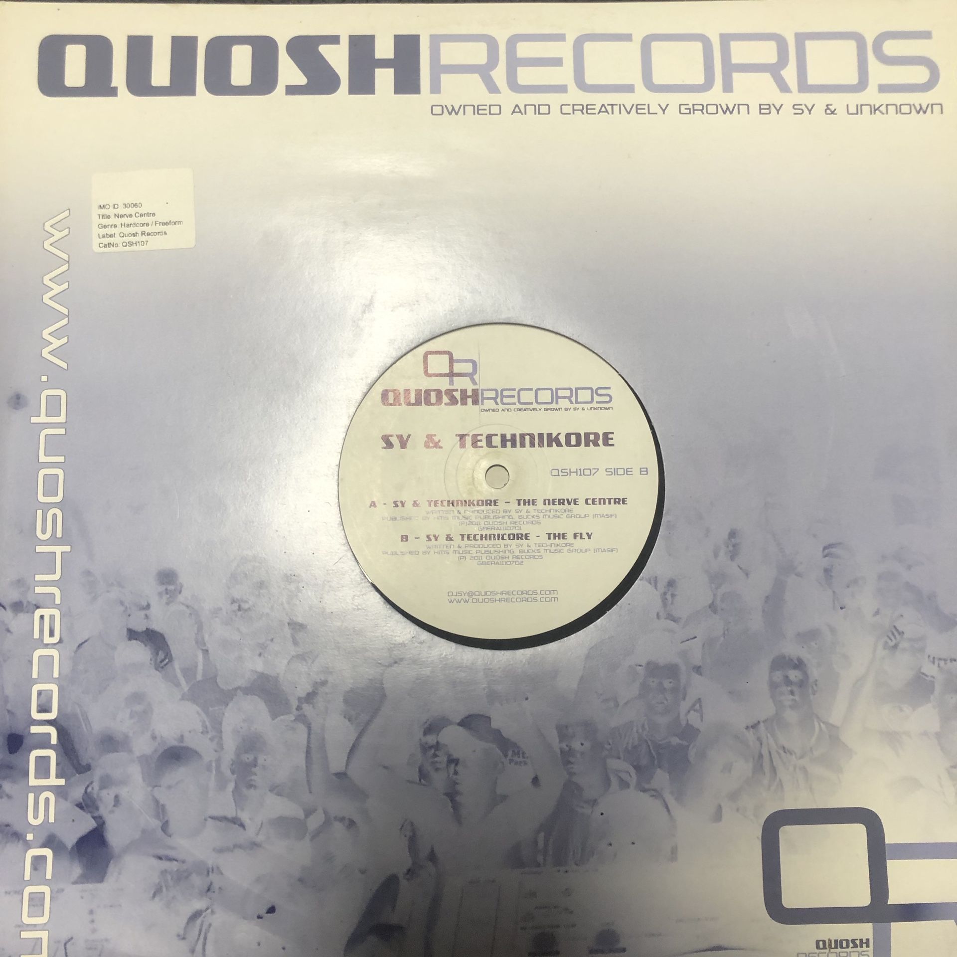 Quosh records 107 the nerve centre & the fly UK HARDCORE VINYL