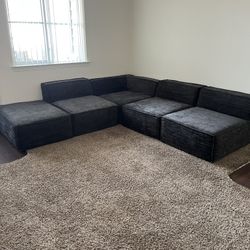 Convertible Cube Thick Couch 2 3 4 Seat Set 