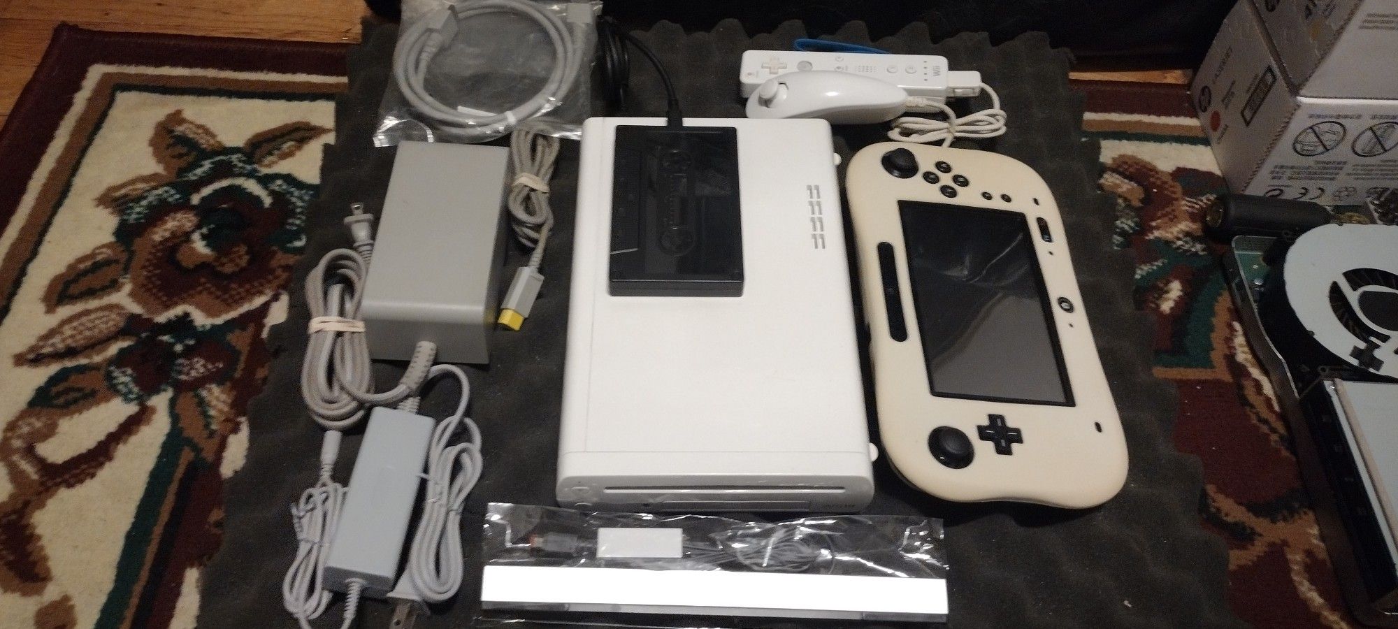 NINTENDO WII U 8GB SYSTEM 500GB HARD DRIVE 128GB SD CONSOLE WITH GAMES