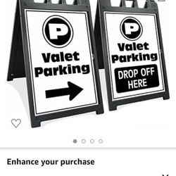 Black Valet Signage
