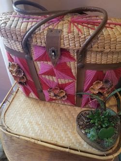 Vintage Woven Handmade Basket Bag
