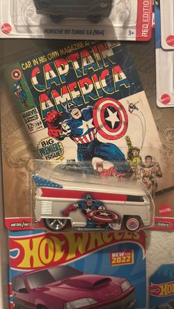 Hot Wheels Captain America VW Bus Die-Cast