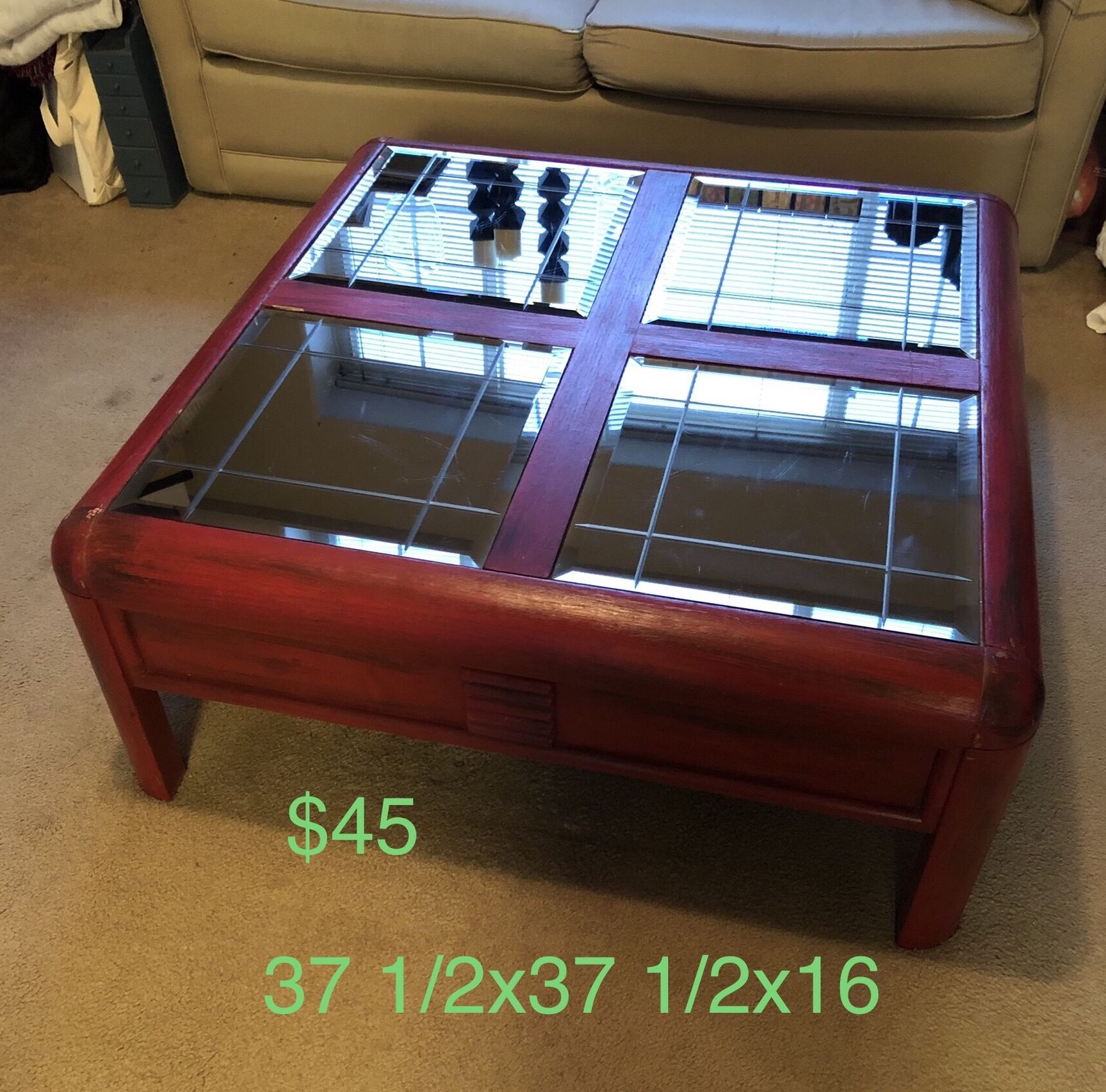 Large Red Coffee Table