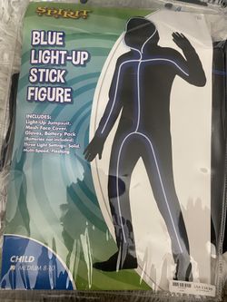Blue Light up Stick Figure