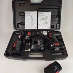 Craftsman 19.2V Set 1/2" Drill + 3/8" tub spout with diverRight Angle + 2 Batteries + Charger + Case