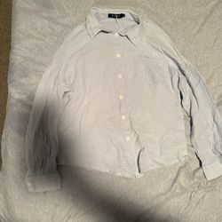 Women's Light Blue Button Down Shirt Size S