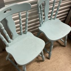 Set Of 2 Wooden Chairs