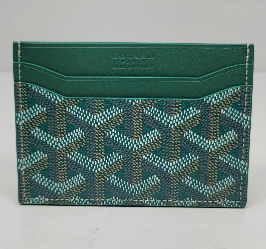 GOYARD Goyardine Saint Sulpice Card Holder Green Jewelry Accessories