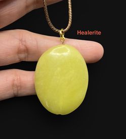 Healerite (Noble Serpentine) Genuine Stone Handmade Pendant Necklace