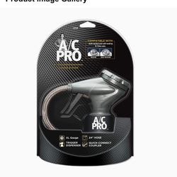 Car Air Conditiioner Gauge and Hose by InterDynamics, A/C Pro Air Conditioner Recharge Gauge and Hose Dispenser for Cars, Trucks, 24 In Hose