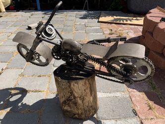 Hand made all metal motorcycle.