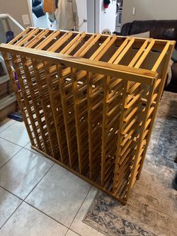 120 bottle wood wine rack