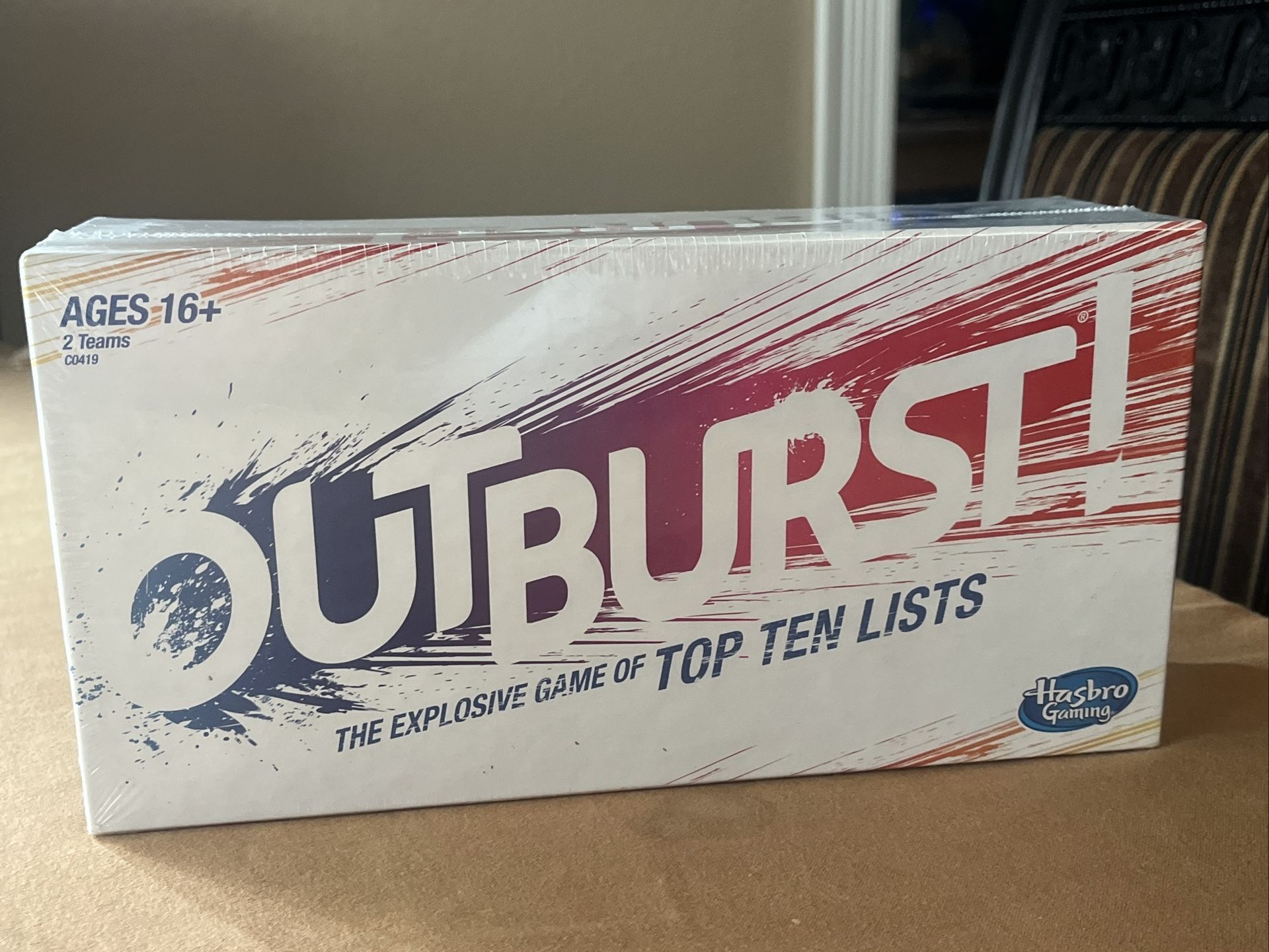 Outburst The Explosive Game Of Top Ten List 2016 Board Game Hasbro - New Sealed