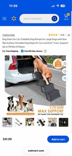 Brand new folding dog stairs for car