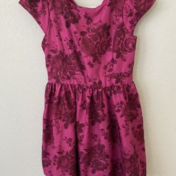 Pink Rose Flower Dress size 14