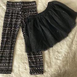 4T Crush Pants & Tutu Cat & Jack Skirt 
