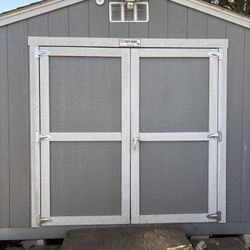 Tuff Shed Premier Series Storage Shed – Gray, Solar Light, Double Doors w/ Ramp