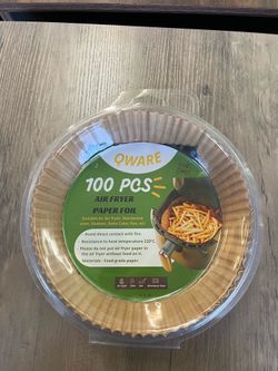 6.3" Disposable 100pc Air Fryer Paper Liners Food Grade Parchment