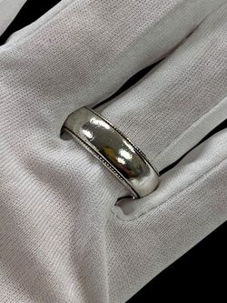 Silver wedding band #33476