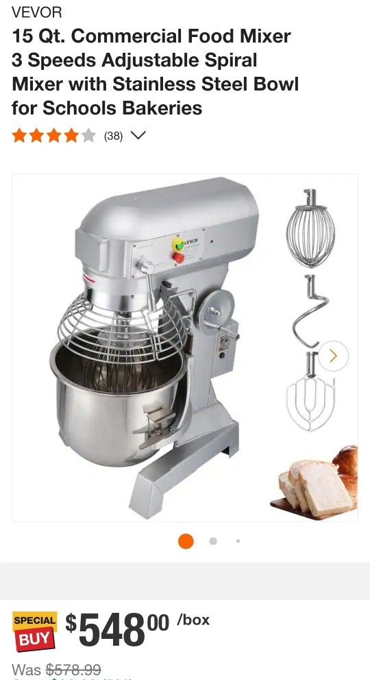 15 Qt. Commercial Stand Mixer