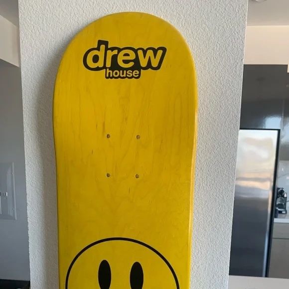 Drew House x Bieber Yellow Mascot Skateboard Deck - Two unused