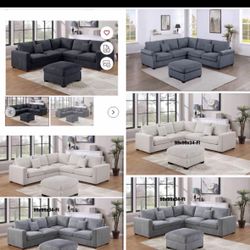 Sectional With Ottoman Set 