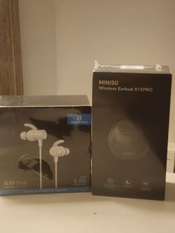 2 pairs of Bluetooth headsets for cellphone. New in box