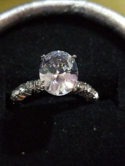 3.0 CT Oval Cut Women's wedding engagement promises ring size 6.0