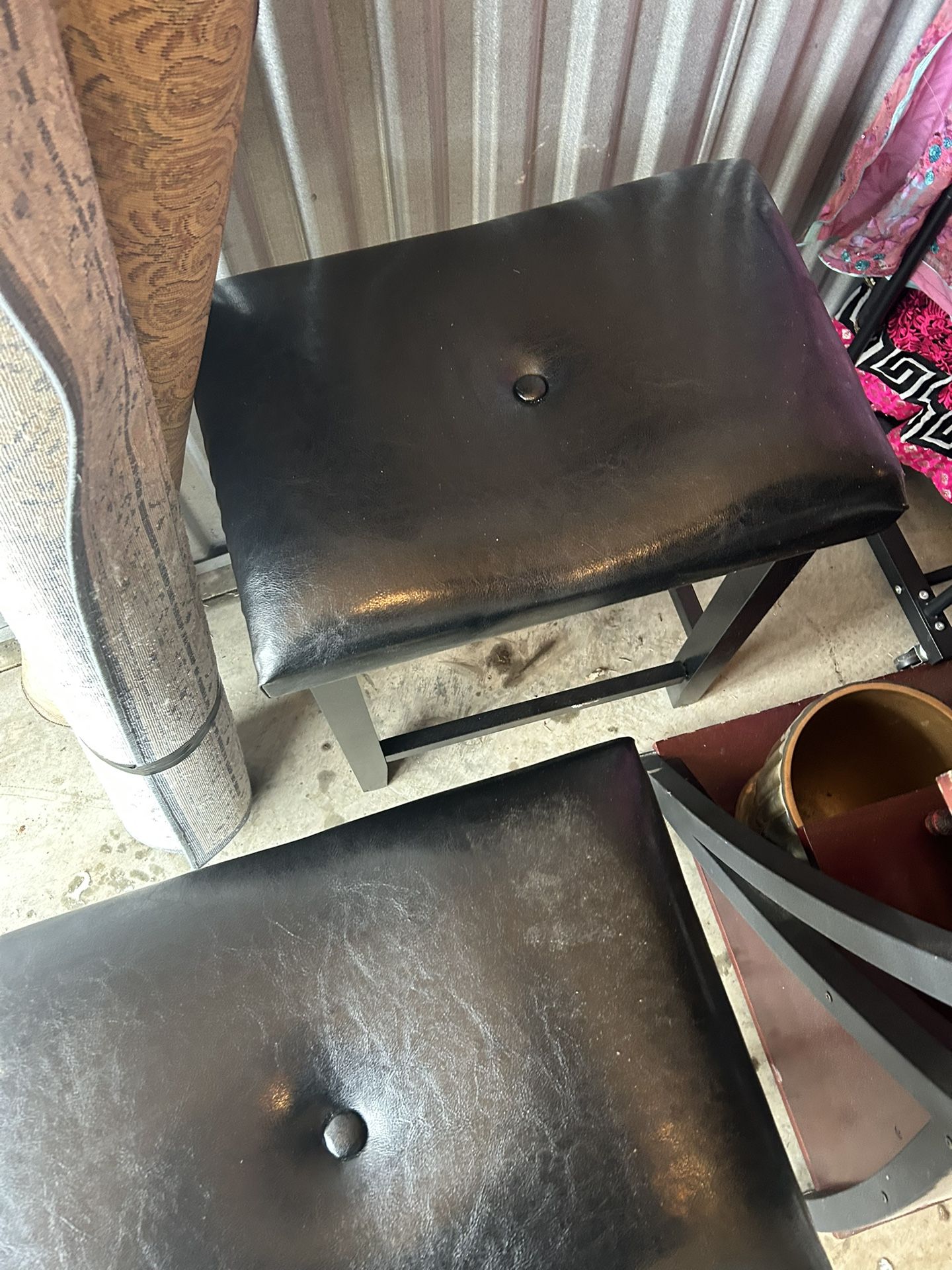 Two Stools Very Nice Condition Leather Asking 50 For Both