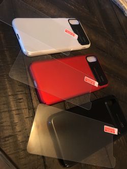 iPhone X and XS case and tempered glass screen protector