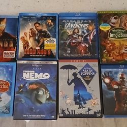 Marvel And Disney DVD/BLU-RAY LOT