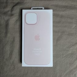 Apple iPhone 15 Silicone Case Pink Color