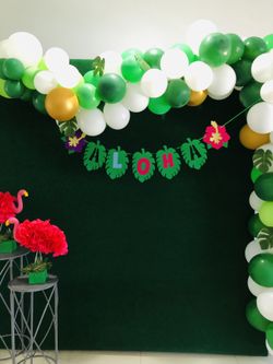 Globos Aloha backdrop for picture or any special occasion/ fondo de aloha para cualquier occasion especial